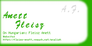 anett fleisz business card